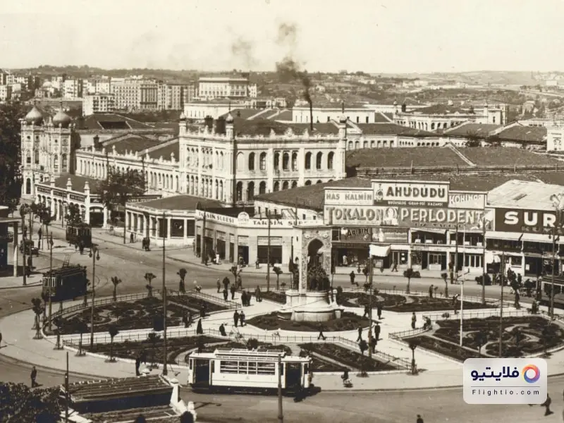 تصویر قدیمی میدان تکسیم ترکیه