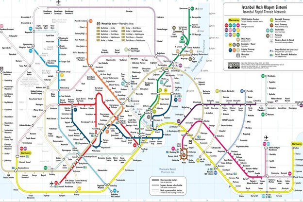 خطوط اصلی مترو بوس استانبول
