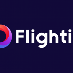 تصویر لوگوی فلایتیو با پس زمینه ی سورمه ای